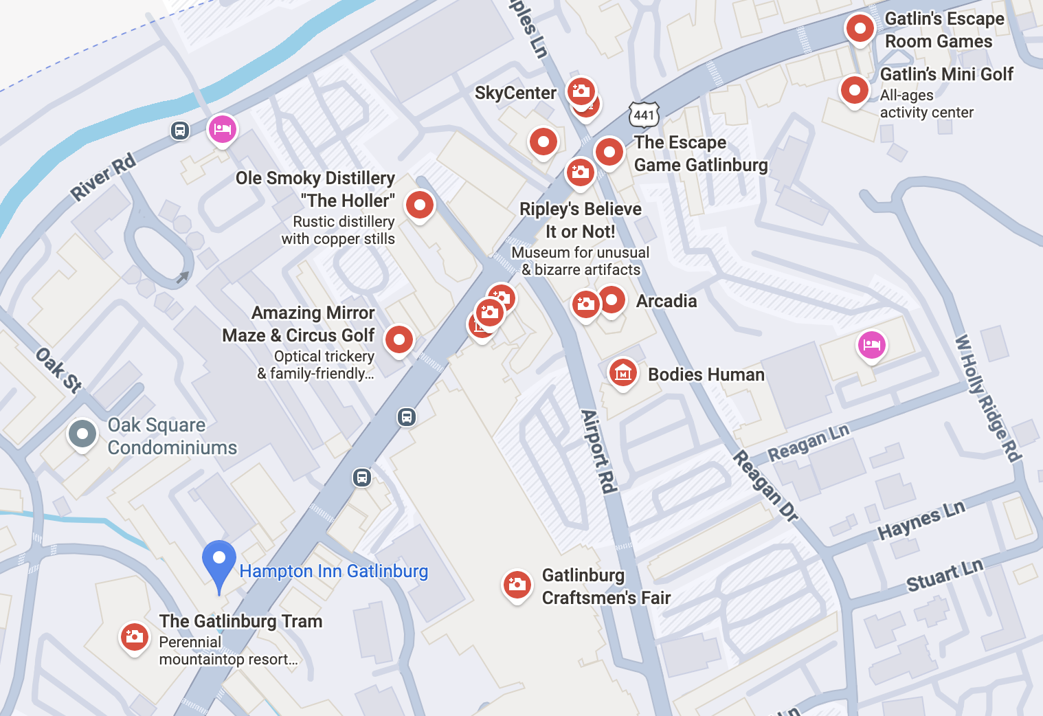 Hampton Inn Gatlinburg Downtown Parkway location